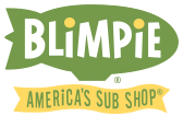 green blimp with white text